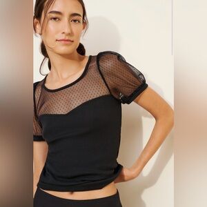 Maeve Sheer Yoke Sweetheart top